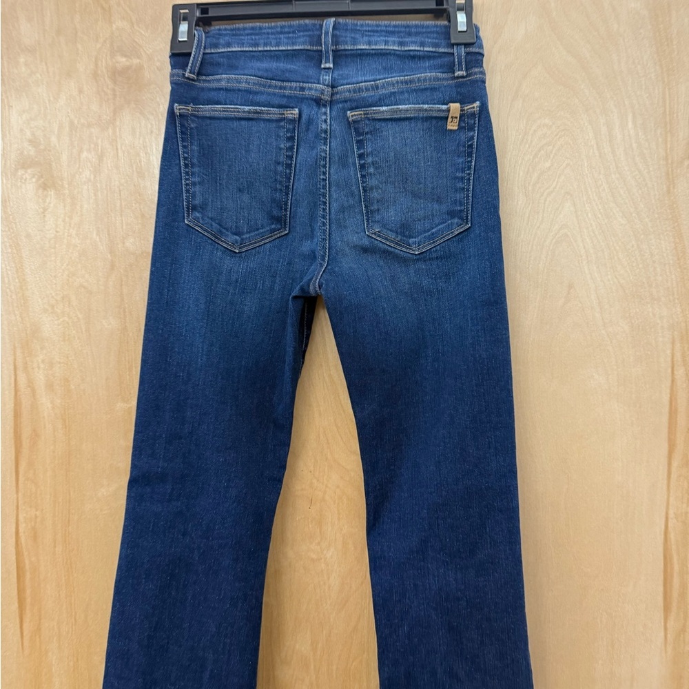 Joe's Jeans High Rise Boot Cut Dark Wash Raw Hem Denim Size 24 - Picture 13 of 14